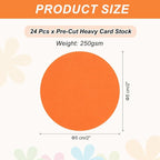 MECCANIXITY 24 Pcs Circle Card Stock, 2 Inch Round Cutouts Paper Thick - Image 2