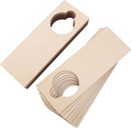 55 Pieces Unfinished Wood Door Knob Hangers, 8.66 x 3.15 Inch Door Knob Signs - Image 3