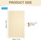 PATIKIL 12x20x1/4 Basswood Sheets - Image 2