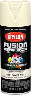 Krylon Fusion All-In-One Satin Spray Paint & Primer, Dover White by Krylon%C2%AE