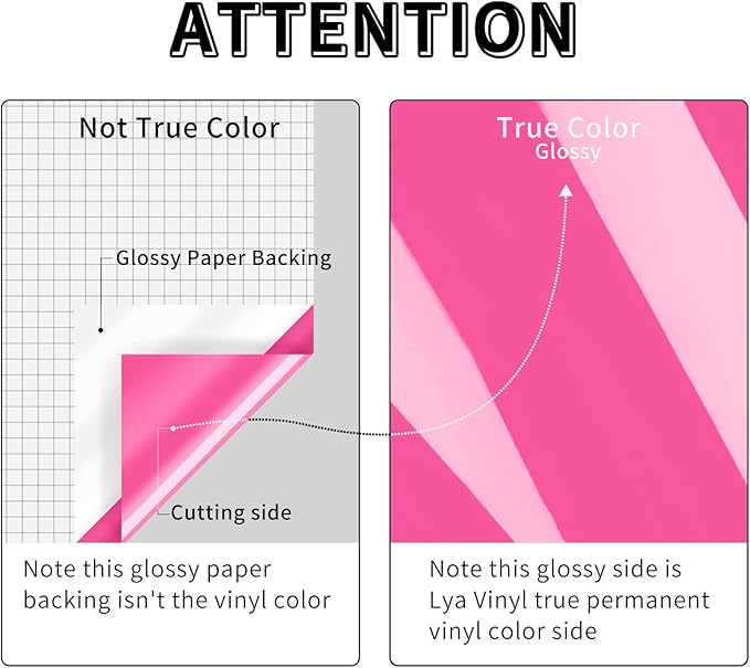 Lya Vinyl 12 Pack Glossy Hot Pink Permanent Vinyl, Party Decoration, Craft - Image 3
