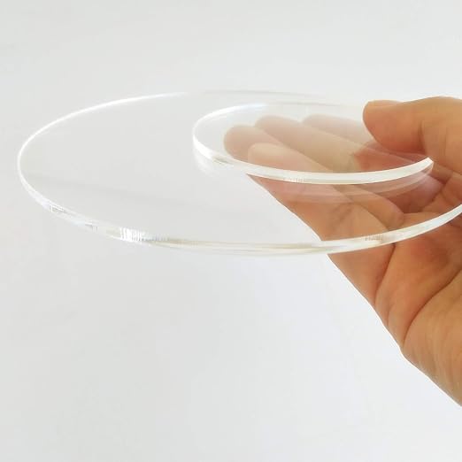 Set of 20 Round Clear Acrylic Sheets, 2 Inch Diameter Transparent Circle Blanks - Image 2