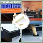 BENECREAT 78.7x15.7 Inch White Self-Adhesive EVA Foam Roll, 1mm Thick Sticky - Image 6