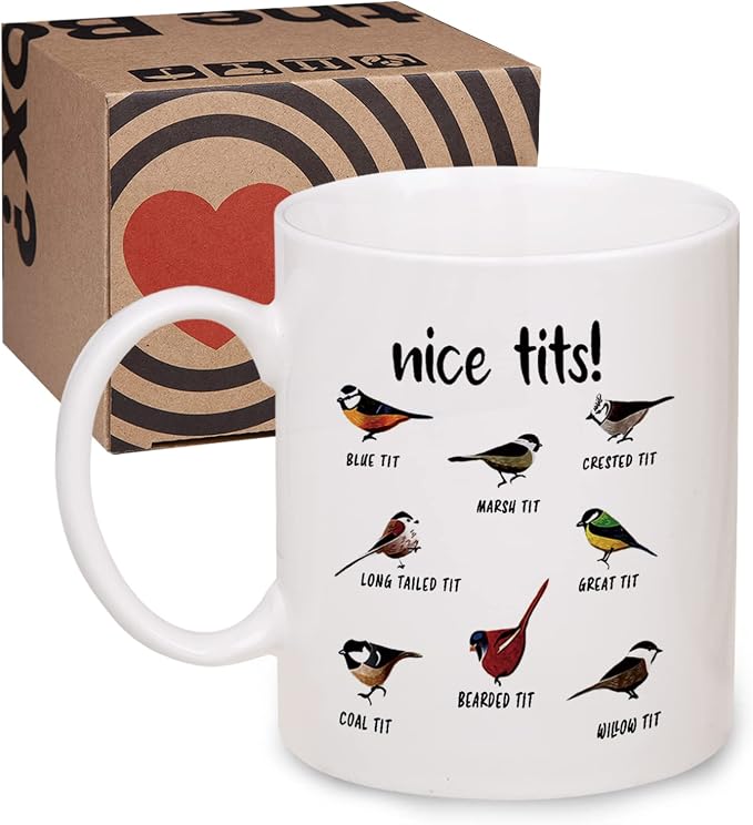Jigfoxy Nice Tits Bird Mug, Funny Birds Coffee Mugs, Gifts - Image 6