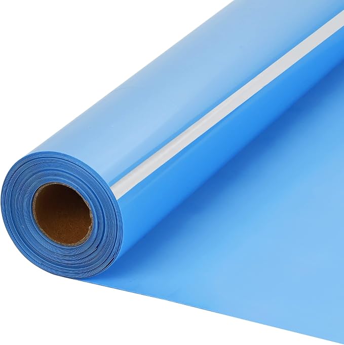 HTVVETUR Sky Blue HTV Iron on Vinyl 12Inch by 35ft Heat Transfer Vinyl by HTVVETUR