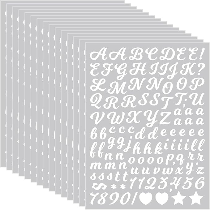 3040Pcs 20 Sheets Small Letter Number Stickers, 0.5inch Colorful Self-Adhesive by Unknown