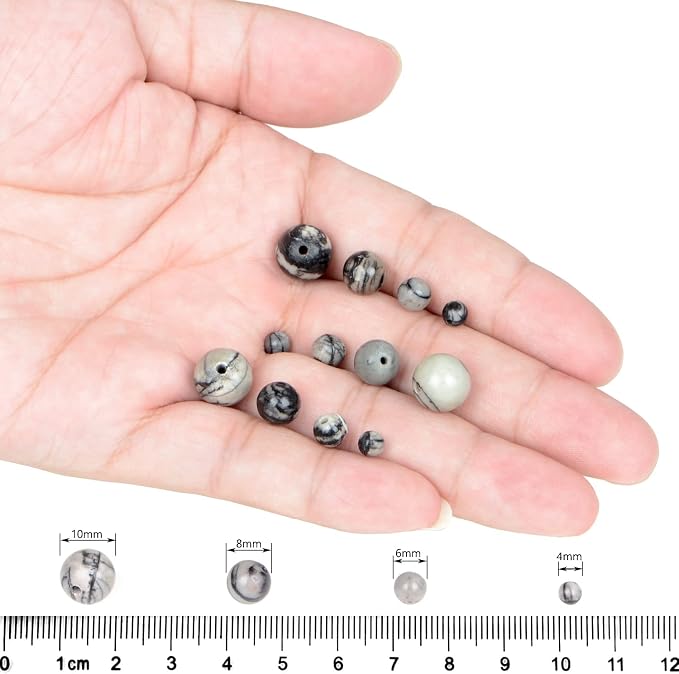 AD Beads Natural Gemstone Round Loose Beads 15" - Image 5