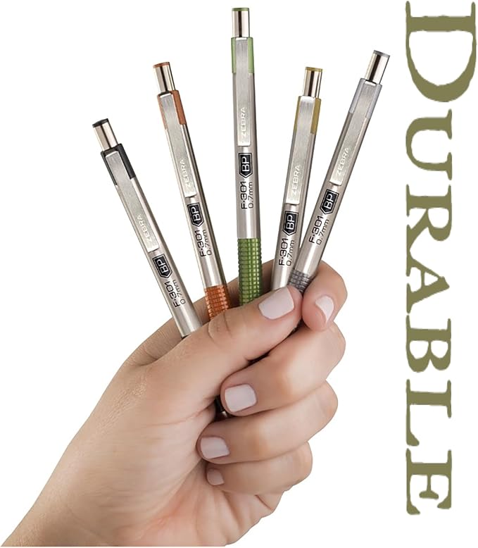 Zebra Pen F-301 Signature Series Retractable Ballpoint Pen, Stainless-Steel - Image 3
