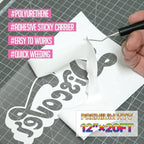 PU Heat Transfer Vinyl 12"×20ft Roll White – HTV - Image 2