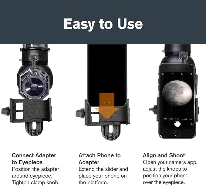 Celestron – Smartphone Adapter for Telescope, Binoculars & Spotting Scopes – - Image 3