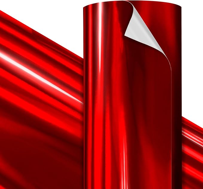 VViViD Premium Holographic Chrome Red Craft Vinyl Roll 1ft x 5ft – Bubble-Free by VVIVIDVINYL