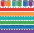 6 Rolls 196.8 Ft Bulletin Board Borders by Bermoge