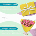 PerkHomy Lemon Yellow Kraft Paper Roll 17.5" x 960" - Image 4