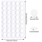 JANYUN 140 Pcs Clear Sticky Tack Dots, 25 mm Putty Clear Tape - Image 2