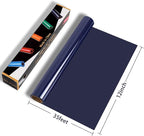 RENLITONG Glossy Navy Blue HTV Vinyl 12" x 35ft Roll - Image 2