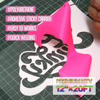 PU Heat Transfer Vinyl 12"×20ft Roll Neon Pink – HTV - Image 2