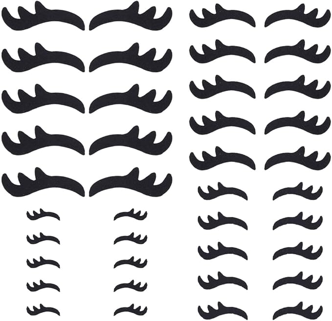 FINGERINSPIRE 40 Pairs Felt Eyelashes by FINGERINSPIRE