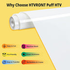 HTVRONT Puff Vinyl Heat Transfer, Puff Iron on Vinyl - Image 3