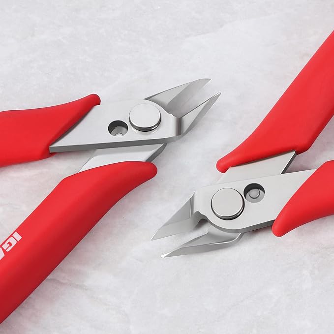 IGAN-170 Flush Wire Cutters, Precision Jewelry Making Flush Cut Pliers - Image 4