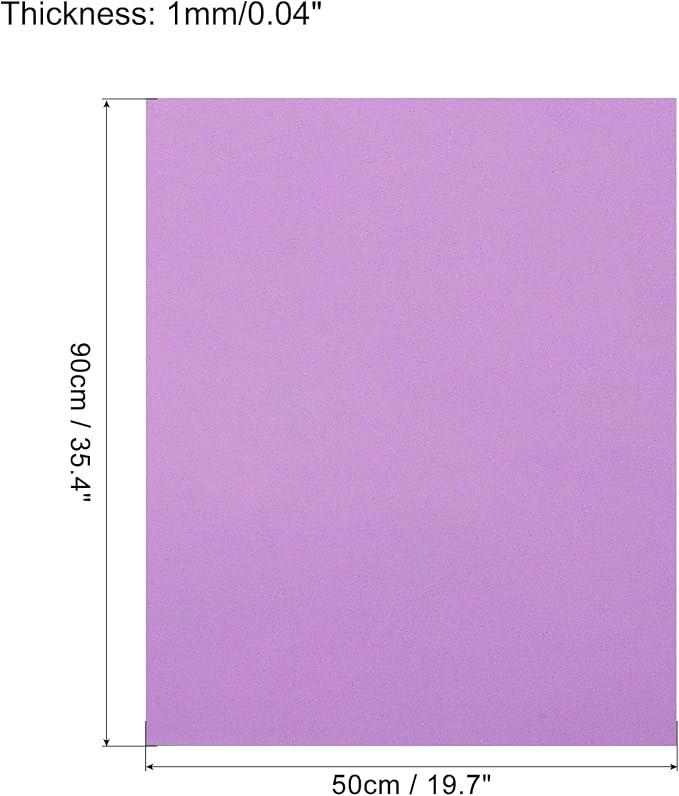 MECCANIXITY EVA Foam Sheets Light Purple 19.7 Inch x 35.4 Inch 1mm Thick Crafts - Image 2