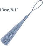 VAPKER 100 Pieces Steelblue Color Tassels 13cm/5-Inch Silky Handmade Soft - Image 2