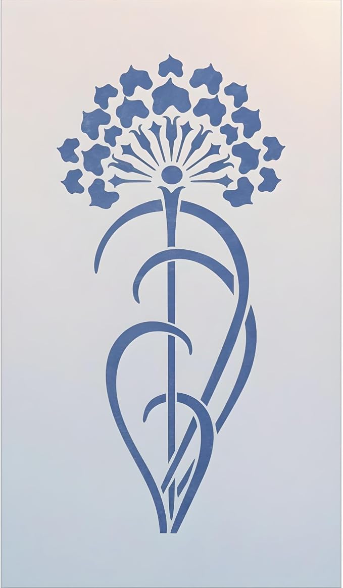 Art Nouveau 6 Stencil Template 4.25" x 8.8" Elegant Reusable Mylar Stencil by TheArtfulStencil