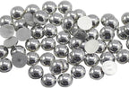 Allstarco 7mm Silver Flat Back Acrylic Round Pearl Cabochons Plastic by Allstarco