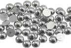 Allstarco 15mm Silver Flat Back Acrylic Round Pearl Cabochons Plastic by Allstarco