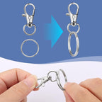 50 PCS in 25 Sets, Metal Swivel Lobster Claw Clasps, Keychain Clip - Image 4