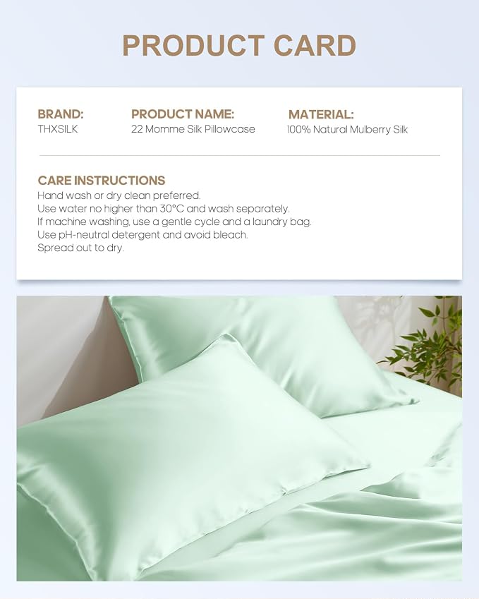 THXSILK 100% Mulberry Silk Pillowcase - Image 8