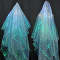Light Blue Iridescent Organza Fabric by Unknown