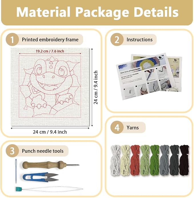 Doodlream Cute Dinosaur Needle Kit - Image 2