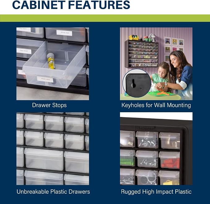 Akro-Mils 44-Drawer Plastic Drawer Storage Cabinet - Image 4