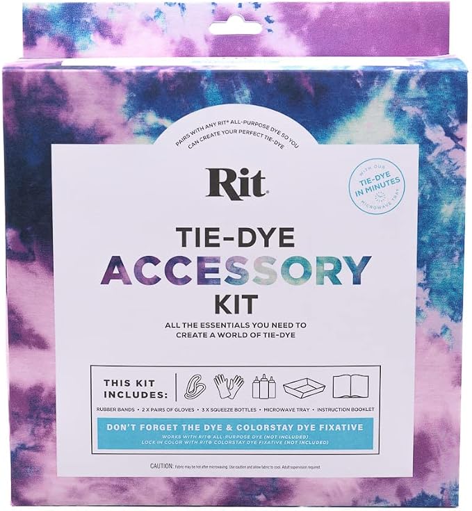 Rit Tie-Dye Accessory Kit for Clothing, and Crafts by CraftCounty