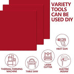 3 Pcs Red 12 x 12 x 1/8 Inch Acrylic Sheets | Laser Cutting Plastic Plexiglass - Image 6