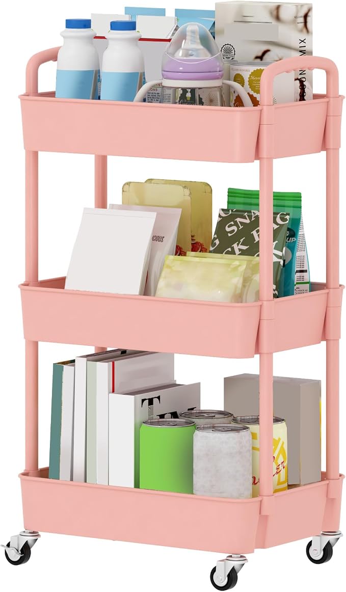 Sywhitta 3-Tier Plastic Rolling Utility Cart by haseverythingyouneed