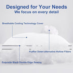 Premium Pillows Standard Size Set of 2, Fluffy and Supportive 7D Down - Image 3