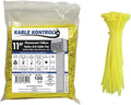Kable Kontrol Fluorescent Yellow Zip Ties 11 Inch 100 Pcs, 50 Lbs Tensile by KABLEKONTROL%C2%AE