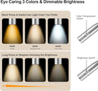 Gritin Book Light, Eye Caring 3 Colors & Dimmable Brightness Reading Light | - Image 2