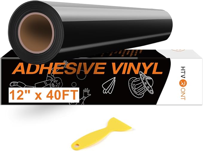 HTVRONT Black Permanent Vinyl, Silhouette, Cameo Cutters, Scrapbooking by HTVRONT
