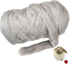 Chunky arm Yarn 8 lb XXL Natural Color un-Dyed Wool roving arm Knit Projects by Kondoosnaturalfibers