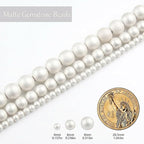 6mm Matte Silver Hematite Bead, 15-Inch Matte Round Loose Stone Beads - Image 3