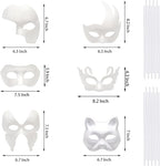 Nicunom 30 Pack Paper Mache Art Masks, DIY Blank Masks Paintable Masquerade - Image 2