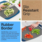 GORILLA GRIP BPA-Free Reversible Kitchen Cutting Board Set of 3, US Designed - Image 3