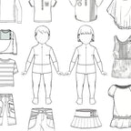 2Pcs Child's French Curve Ruler Sewing Humanoid Patterns Design, Clothing - Image 3