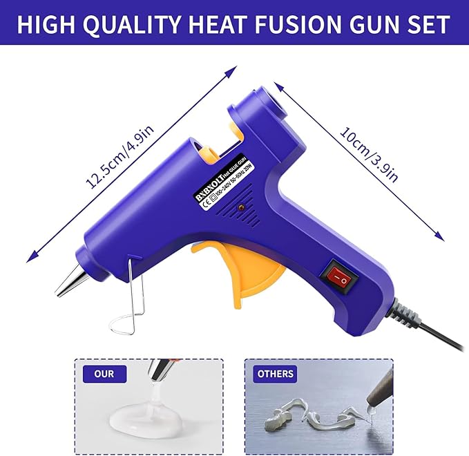 Mini Hot Glue Gun Set for Class Project, Small Glue Gun Hot Melt Arts Craft DIY - Image 3