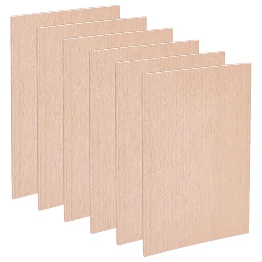 OLYCRAFT 6Pcs 6x4.1 Inch Balsa Wood Sheets 2.5mm Thickness Unfinished Beech by OLYCRAFT