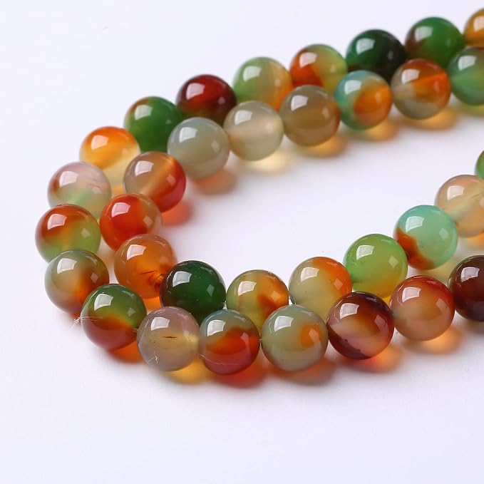 72PCS 10mm Natural Peacock Agates Beads - Image 4