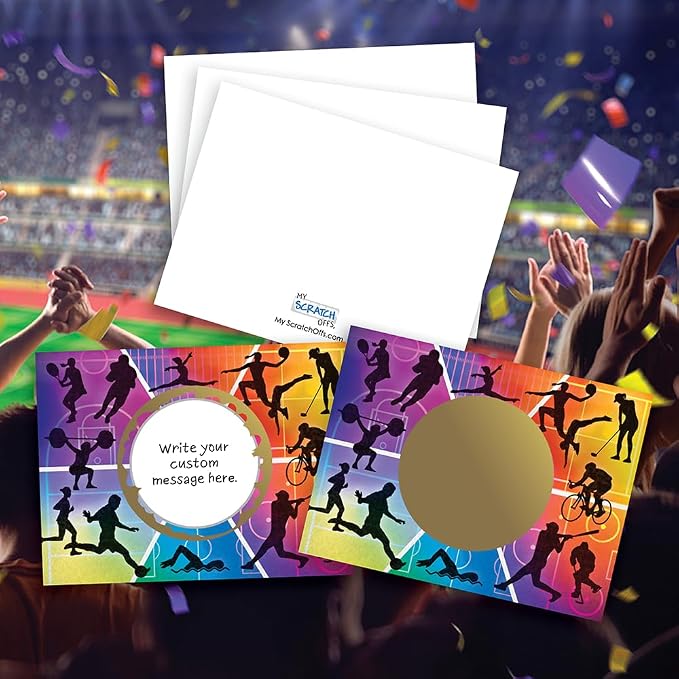 My Scratch Offs Sports Design DIY Scratch Off Cards, 3 x 4 inches, 20 Pack - Image 6