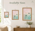 Framed Turtle Canvas Wall Art, Sea Turtle Painting Picture Wall Decor, Ocean - Image 5